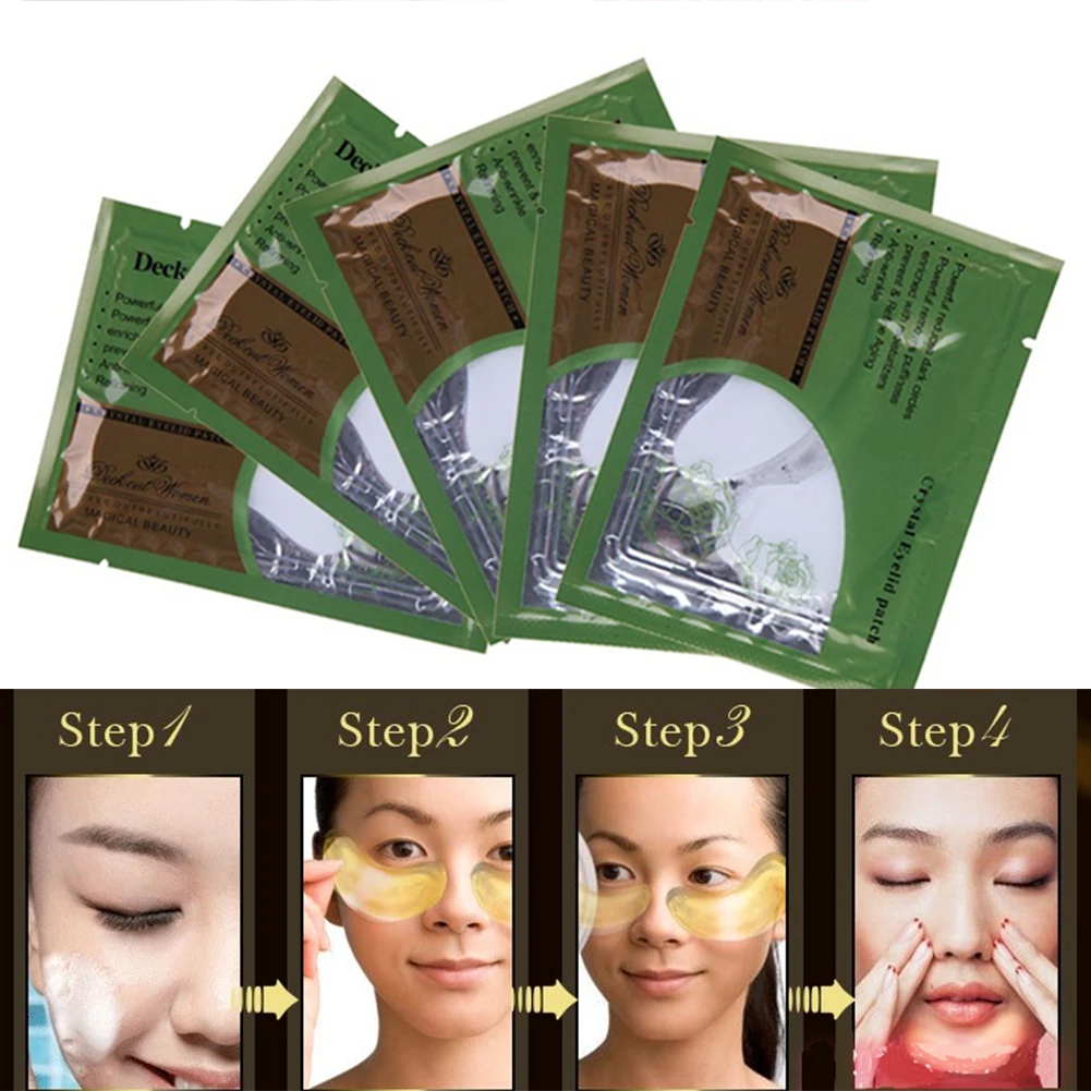 

5pcs Collagen Eye Mask Crystal Eye Mask Eye Sticker Dark Circle Eye Bag Hydrating Eye Mask Collagen Crystal Bionic Eye Mask