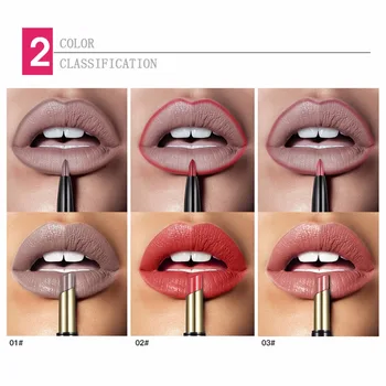 

Pudaier Matte Moisturizing Double Heads Lipstick Permanent Waterproof Lip Liner