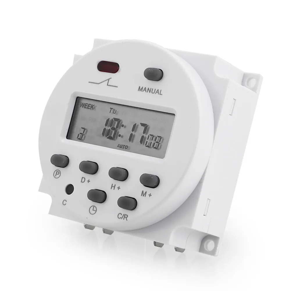 

Digital Digital Timer Switch Daily/Weekly LCD Display Programmable 220V Automate Lights Car Battery Timed Charging