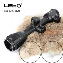 LEBO 6x32 AO Mil-Dot стекло гравированное сетка компактный замок тактический оптический прицел для охоты прицел