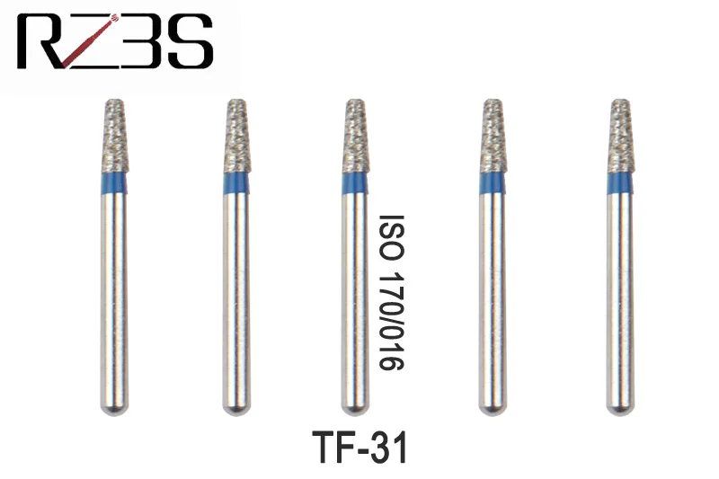 12 шт. стоматологический Алмазный ФГ 1,6 мм плоский конус Бур для NSK Стиль высокоскоростной воздушный турбинный TF-31, TF-41, TF-42, TF-43