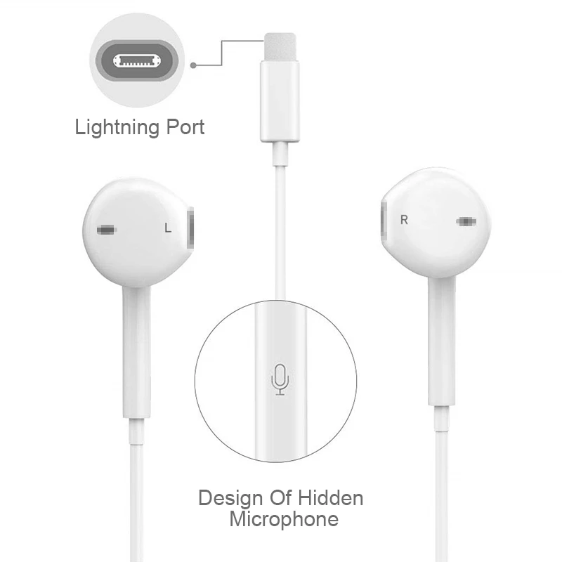 

For Apple iPhone 7/8/X/XS max Wired Headphones Gaming Headsets With Microphone Headset Wired Earpiece For iPhone 7/8/X/XS max