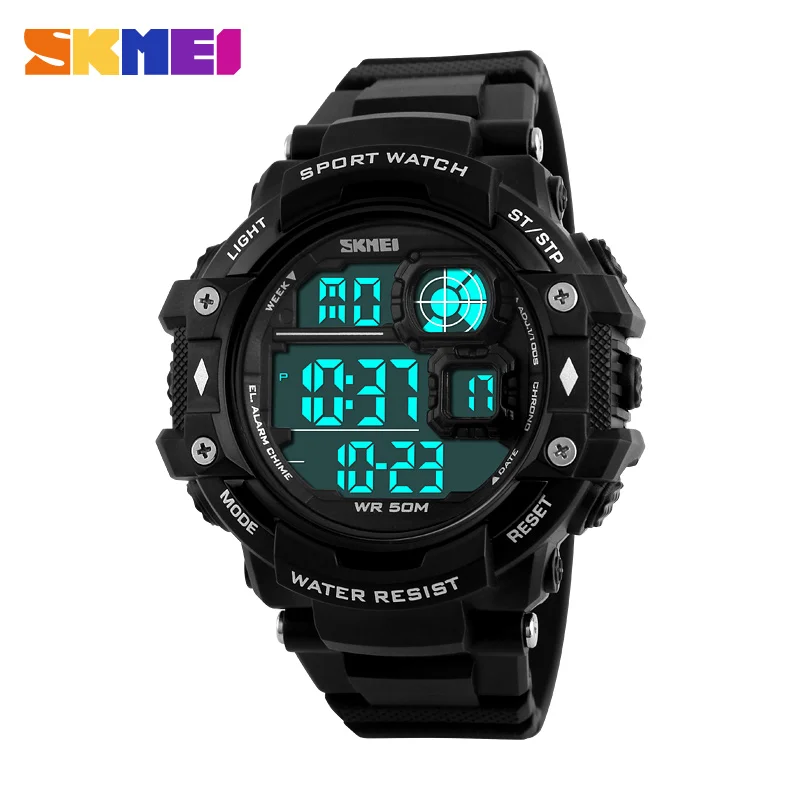 

Men Digital Sport Watch Pedometer Heart Rate Monitor Calories Counter NEW relogio masculino 1118