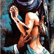 MaHuaf-X790 Сексуальная голая женщина и мужчина в шляпе фигура картины рисовать по номерам сделай сам Ручная роспись холст картины для дома декор