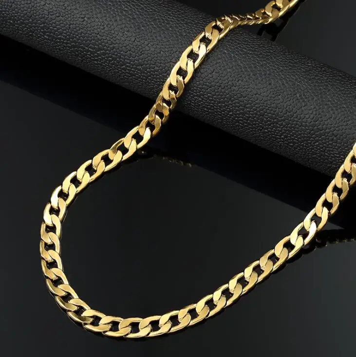 Miami Cuban Chains For Men Hip Hop Jewelry Wholesale Gold Color Thick