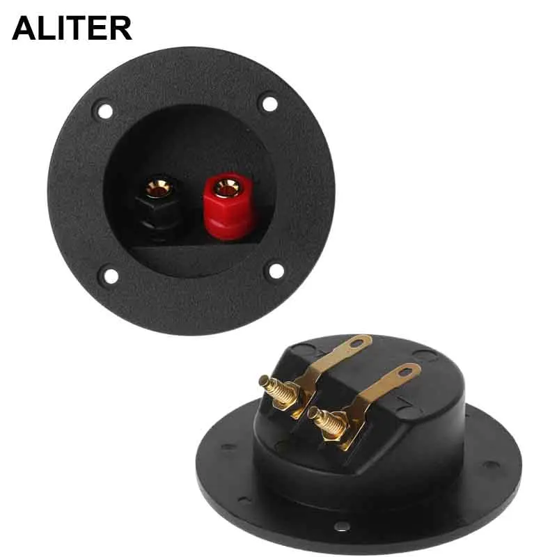 

Terminal Round Cup Connector Parts Express Spring 502 Double Binding Post Gold Twist Banana Jacks Subwoofer Speaker Box Black