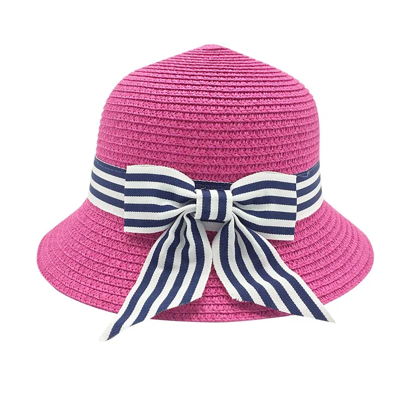 Повседневная летняя кепка для девочек, От 0 до 12 лет, модная шляпа от солнца, милые детские соломенные шляпы, соломенная Кепка с цветами и сумочка, пляжная шляпа для мальчиков - Цвет: C3-6-12Y