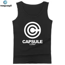Dragon Ball Z чехол Capsule Corp. Хлопковые топы на бретельках большие летние жилет свободного покроя фитнес на бретелях для мужчин Бодибилдинг Рубашка без рукавов 4XL