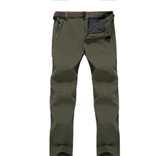 Зимние походные брюки из флиса для мужчин и женщин, ветрозащитные водонепроницаемые походные брюки для верховой езды, дышащие походные брюки, S-7XL