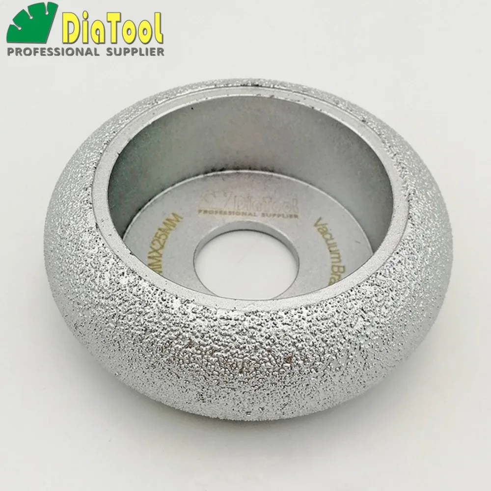 Diatool #4 Dia75mmX25mm ВАКУУМНОЙ ПАЙКИ DIAMOND выпуклых профиль колеса, колеса для камня Искусственный камень ceremics Стекло, бетон