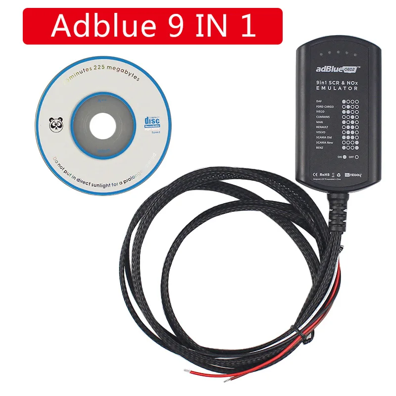 Adblue ADBLUE Эмулятор 8 в 1 с датчиком Nox Адаптер для программирования Adblue Эмулятор 8в1 9 В1 диагностический инструмент для грузовиков - Цвет: Adblue 9 in 1