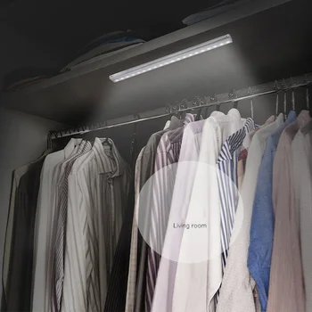

10 LED Charging Cabinet Lights Motion Sensor Night Light with Magnetic Strip MJJ88