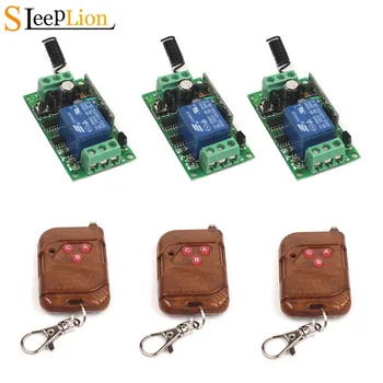 

Sleeplion 12V 10A Wireless Switch Remote Control Switch Telecomando Transmitter with 315/433MHz Remote Control 3 Receiver 12V
