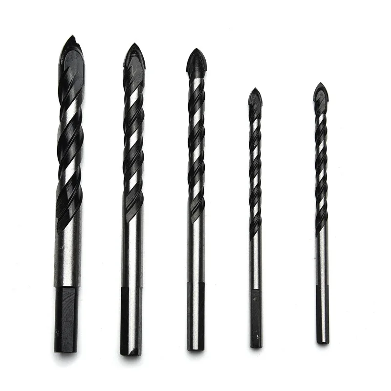 High quality 5pcs woodworking glass cement wall concrete impact alloy torch drill triangle hole lengthened bit electrio auger High quality 5pcs woodworking glass cement wall concrete impact alloy torch drill triangle hole lengthened bit electrio auger