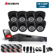8CH комплект системы охранного видеонаблюдения 4MP безопасности Камера Системы 8CH AHD DVR NVR 4MP видео Выход 8 шт. 4.0MP AHD Камера обнаружения движения 2 ТБ