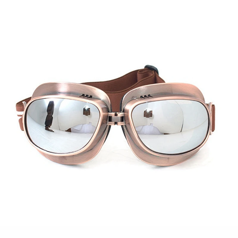 Vintage Motorrad Schutzbrille - Winddicht, Faltbar Für Offene Helme