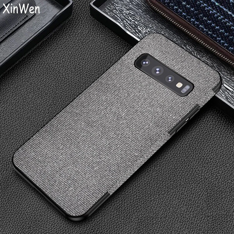 

Xinwen luxury Fabric Cloth phone coque,cover,case for samsung galaxy s10 plus lite e s10e s 10 s10plus s10lite silicone silicon