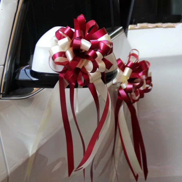 17cm chocolate Pull bow Wedding Car Decorations Xmas Gift Wrap party Floristry 