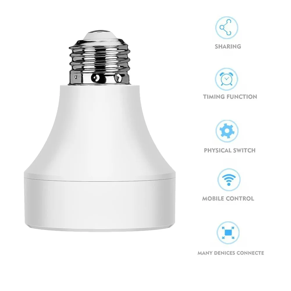 

E27/E26 40W Wifi Control LED Light Bulb Socket APP Control Timer Smart Light Holder Lamps Wireless APP Remote Control Bulbs