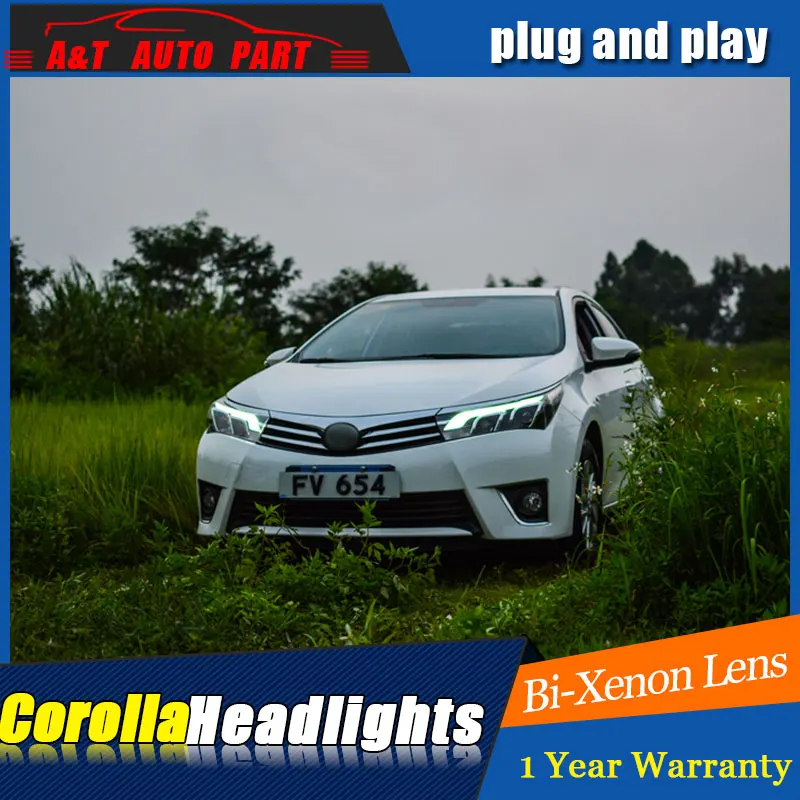 Новый передний свет 2014-2016 для toyota corolla фары светодиодные направляющие слезы глаз