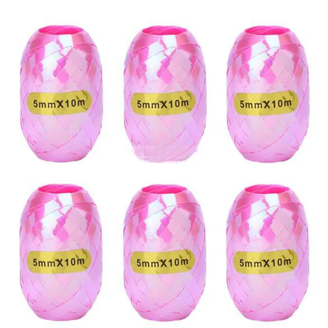 6pcs/lot White Laser Gold Foil Latex Balloon Ribbon Wedding Gifts Birthday Party Decoration DIY Balloon Accessories 5mm X10m