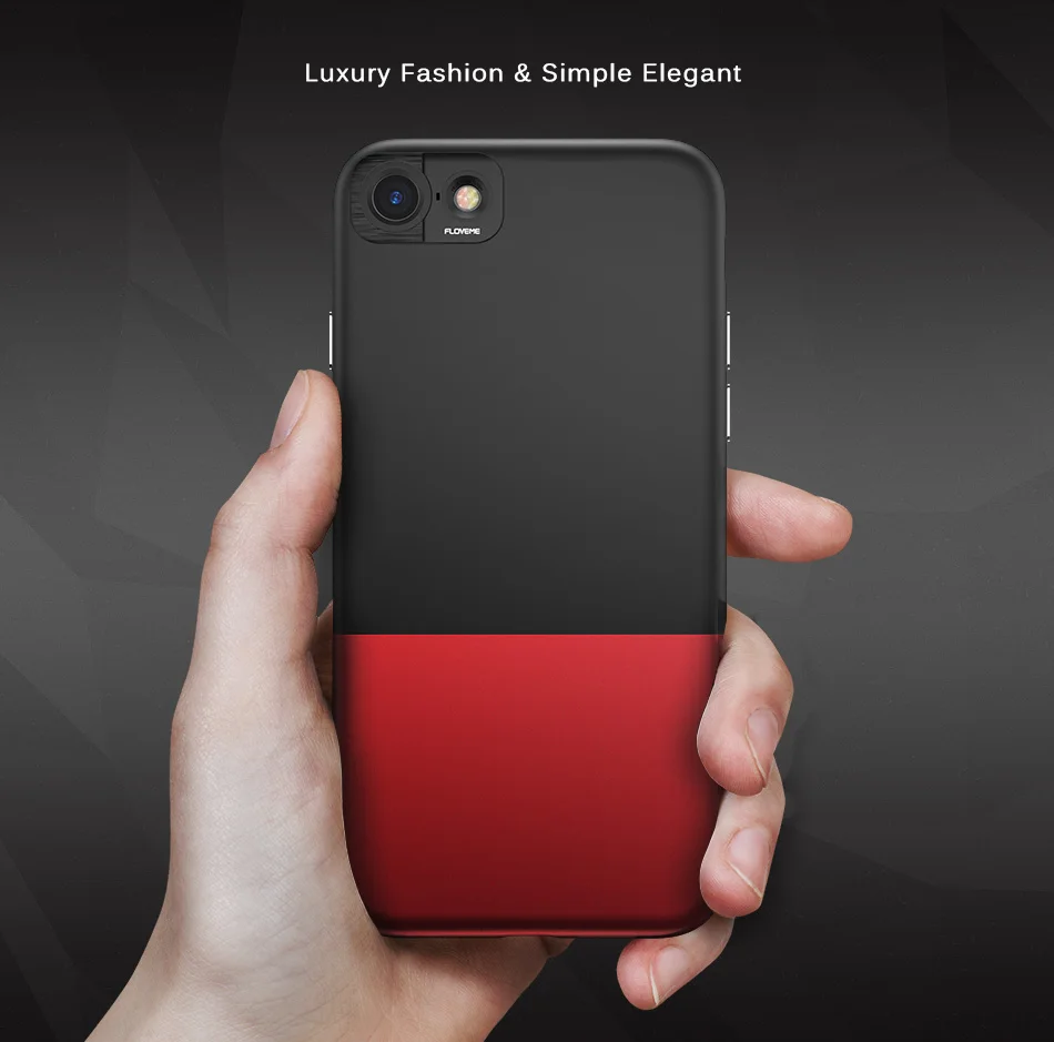 FLOVEME Fashion Contrast Hybrid Phone Cases For iPhone 6 7 6S Plus Higher Camera Protection Hard Hit Color Cover For iPhone 6 7 (4)