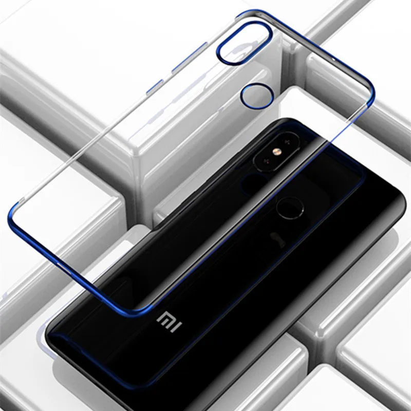 100 шт./лот для mi 9 Electriplating ТПУ Ясно Назад Защитный корпус телефона Для Сяо mi 9 9SE красный mi 7 Примечание 7 мягкий Coque