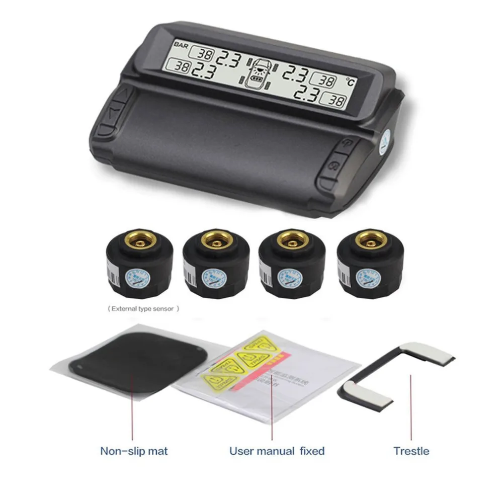 Solar Energy Wireless Tire Pressure Hang Type High precision Monitoring System Built In External Tire Pressure