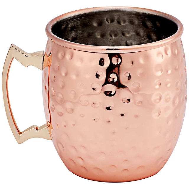 1Pcs 550ml Moscow Mule Mug Russian Style Hammered Copper plated