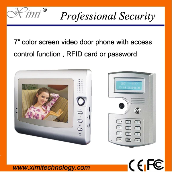 Color screen door bell for Villa apartment door bell with access