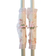 1 пара дома Кухня декоративные розы узор кружева Ручка двери холодильника ручка дверная ручка охватывает перчатки холодильник украшения