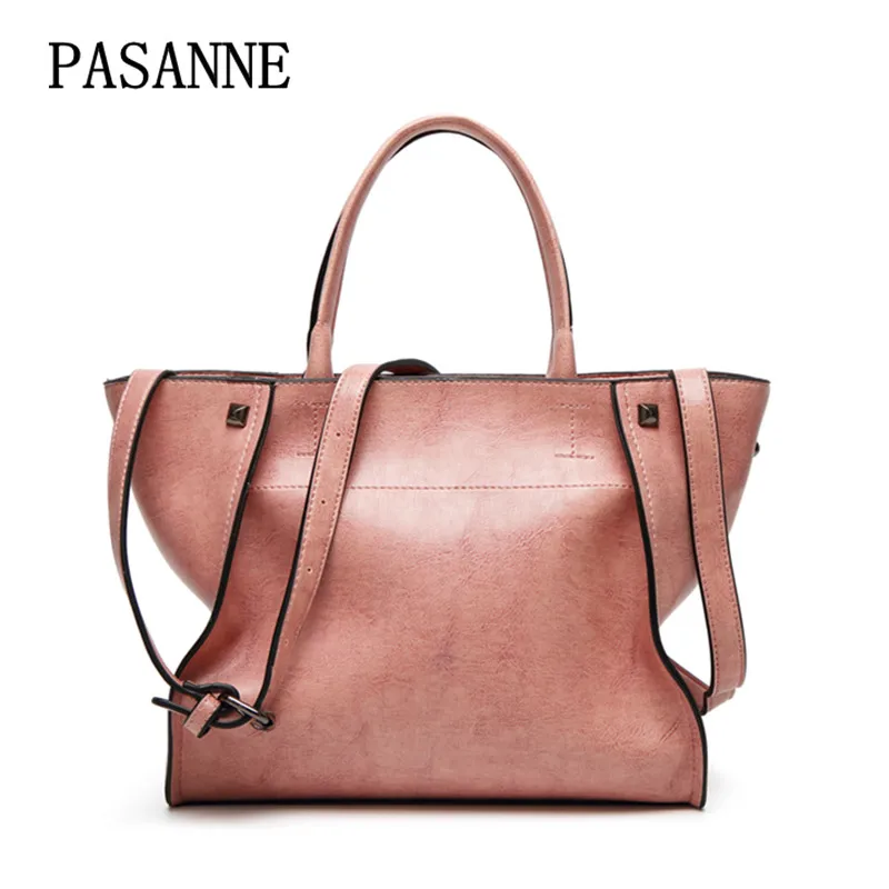 

New Women Bag 2018 Handbag Fashion Wing PASANNE Brand Leather Causal Tote Large Capacity Ladies Woman Shoulder Bags Handbags