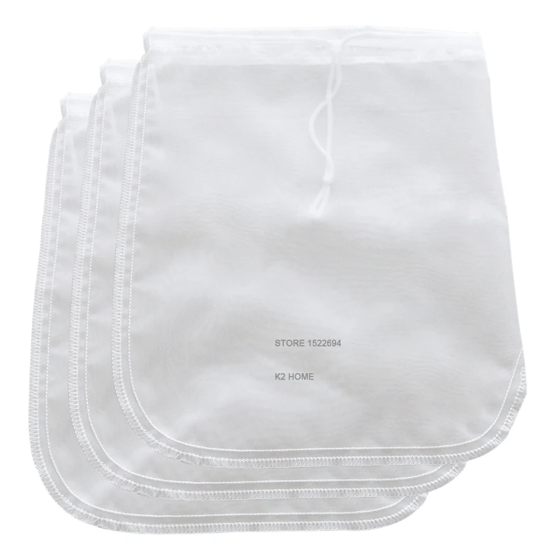 

3 Almond Milk Bags and 2 Stainless Steel Straws Pro Quality Filter Bag Cold Brew Coffee Bag Best Food Strainer