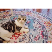 1,8 м большой круглый ковер в скандинавском национальном стиле, круглый коврик для гостиной, декоративный ковер на боковой стол, диван, мягкий Противоскользящий