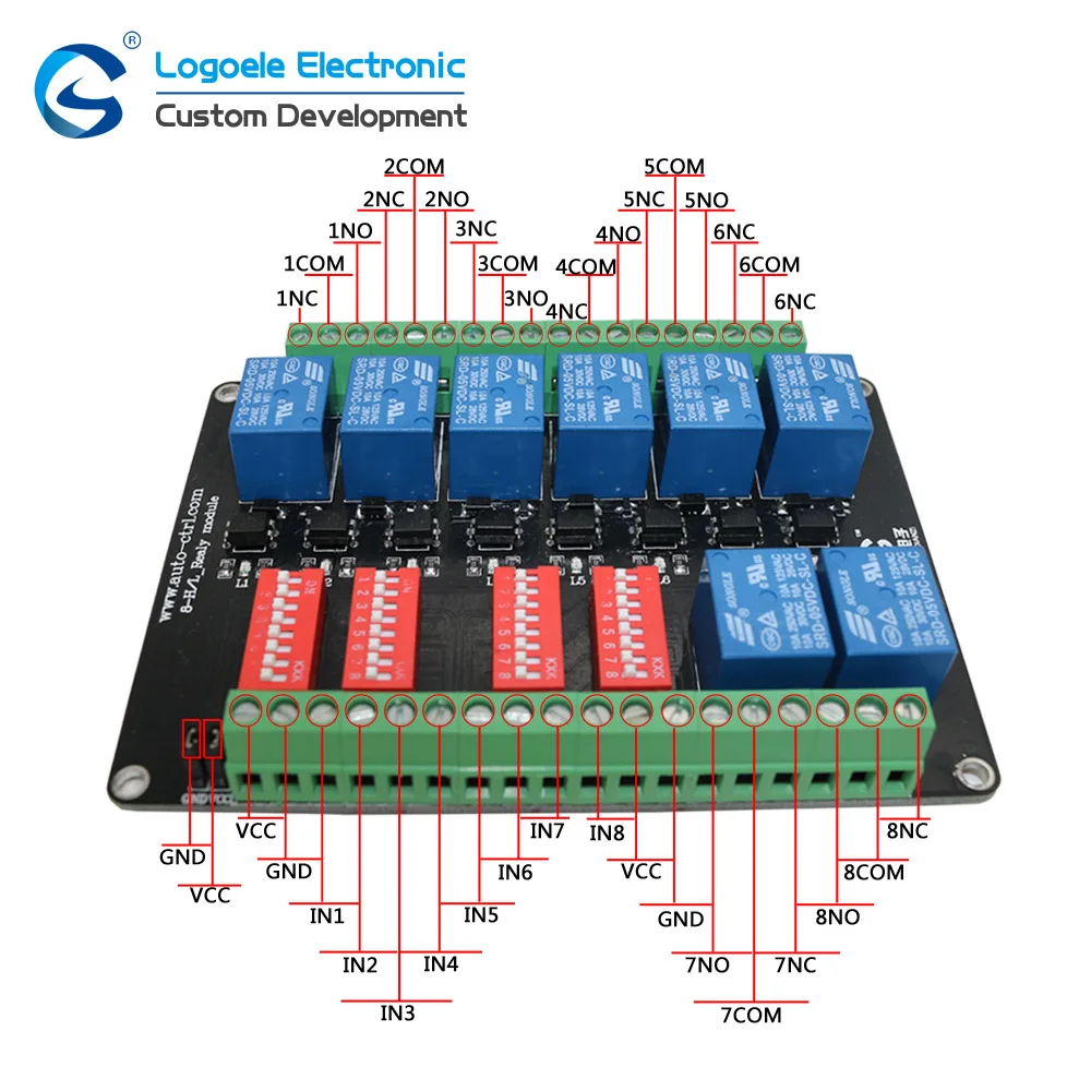 Высокое качество высокое/Низкий уровень триггера реле 5 в 12 В 24 в 8 каналов восемь релейный модуль
