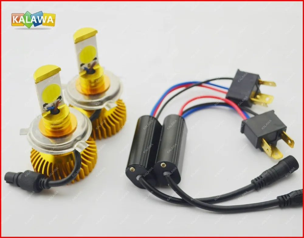 

one pair H4 22W COB Led Headlight Front Fog Lamp High Power 1800LM 6000K FREESHIPPING GGG