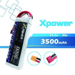 Xpower Батарея Lipo 11,1 V 3 S 30C Max 35C 3500 mah XT60 T штекер для Вертолет Qudcopter Truck шлюпки автомобиля Радиоуправляемый Дрон части batteria