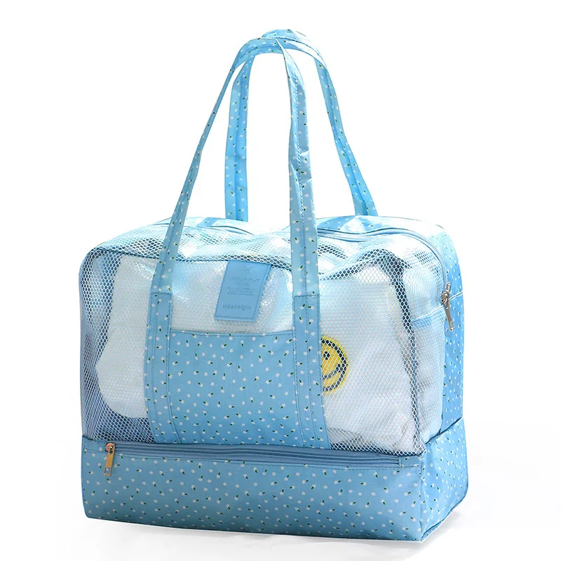 Women Floral Waterproof Beach And Swimming Bag New Female Bath Storage