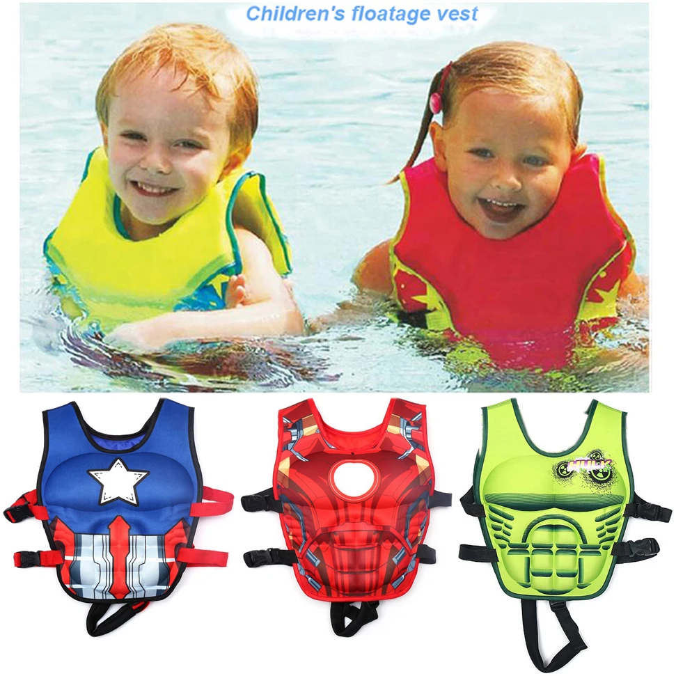 6-12Y Kids Non Inflatable Swim Vest Safety Baby Float Child Swim Trainer Boy Girl Assisted Swimwear Learning Swimming Equipment