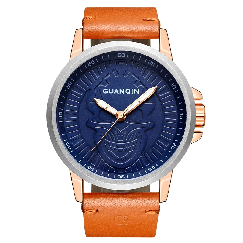 

GUANQIN GS19077 watches men luxury brand Men's watch genuine simple leisure tide round large dial luminous watch men