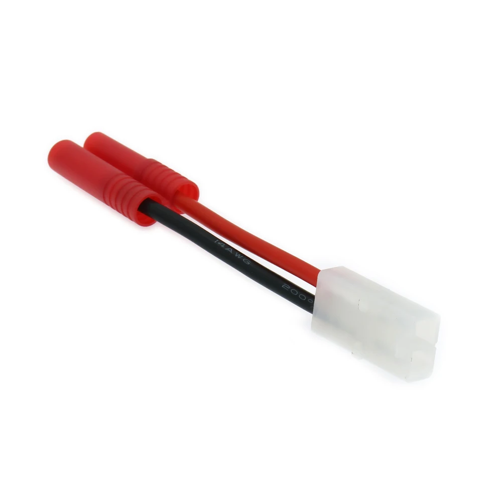 

RCAWD 50mm Female Tamiya And Gold-Plated Female 4.0 Banana Plug Connector Silicone Cable 14awg For Lipo Battery Charger XC0011