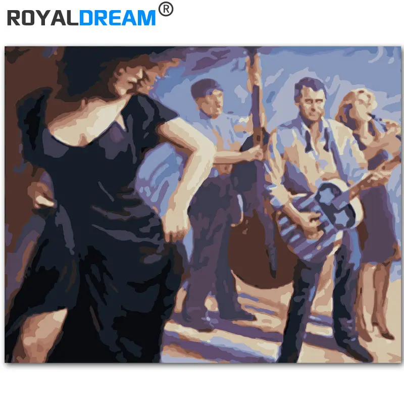 

ROYALDREAM Tango Woman DIY Painting By Numbers Acrylic Paint By Numbers HandPainted Oil Painting On Canvas For Home Decor