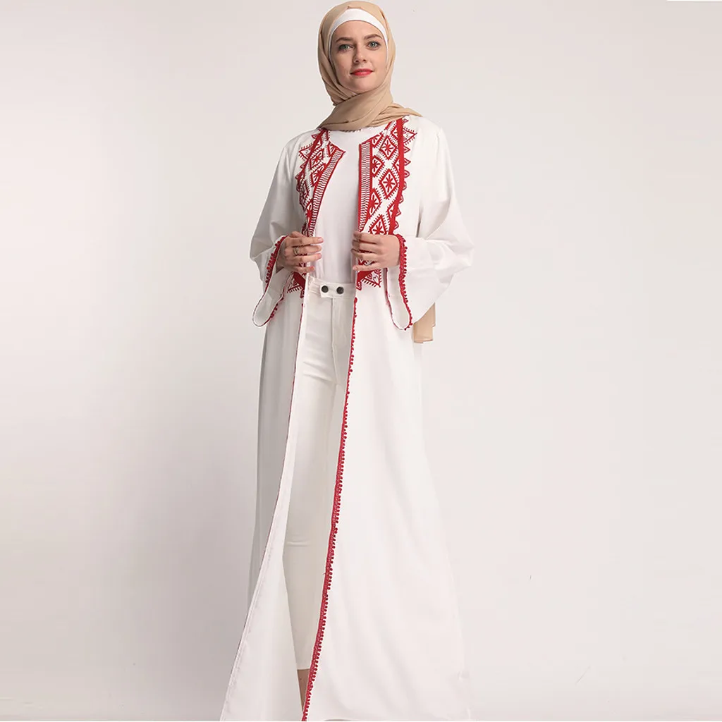 

Kaftan Women Open Cardigan Muslim Abaya Turkey Long Maxi Cocktail Islamic Dress
