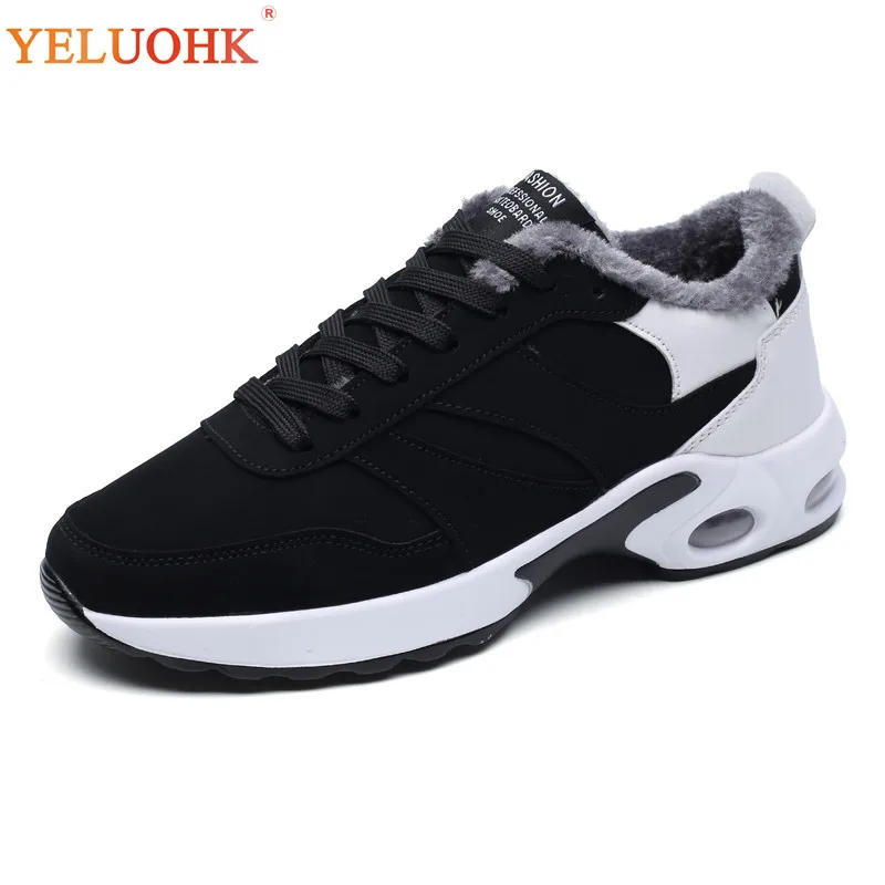 

39-44 Winter Shoes Men Plush Warm 2018 New Men Boots Fur Black Red Winter Boots Men