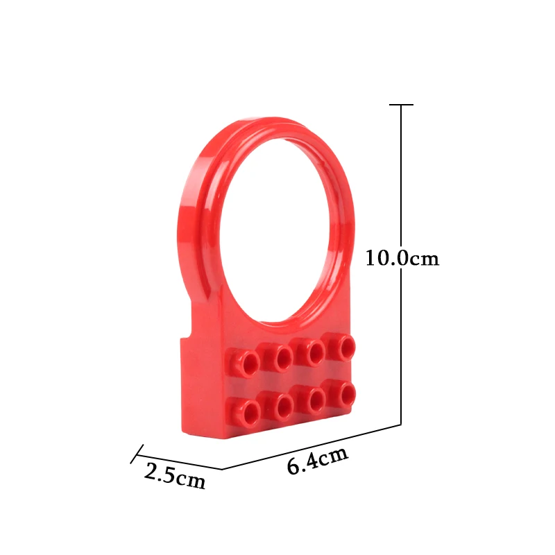 Классические большие строительные блоки, аксессуары, совместимые с Duplos, блоки, качели, слайд-лестница, труба, игровая площадка, игрушки, подарок для ребенка - Цвет: red Pipe uckle