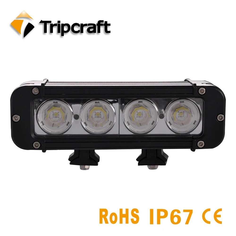 

TRIPCRAFT 40W 7.6Inch LED Light Bar Single Row IP67 waterproof LED driving light for 12v 24v Boat Car Tractor Truck 4x4 SUV ATV