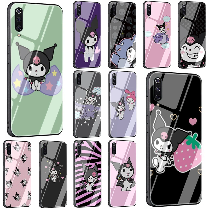 

kuromi Tempered Glass phone case for Xiaomi 8 Lite 9 A1 A2 F1 Redmi 4X 6A Note 5 6 7 Pro