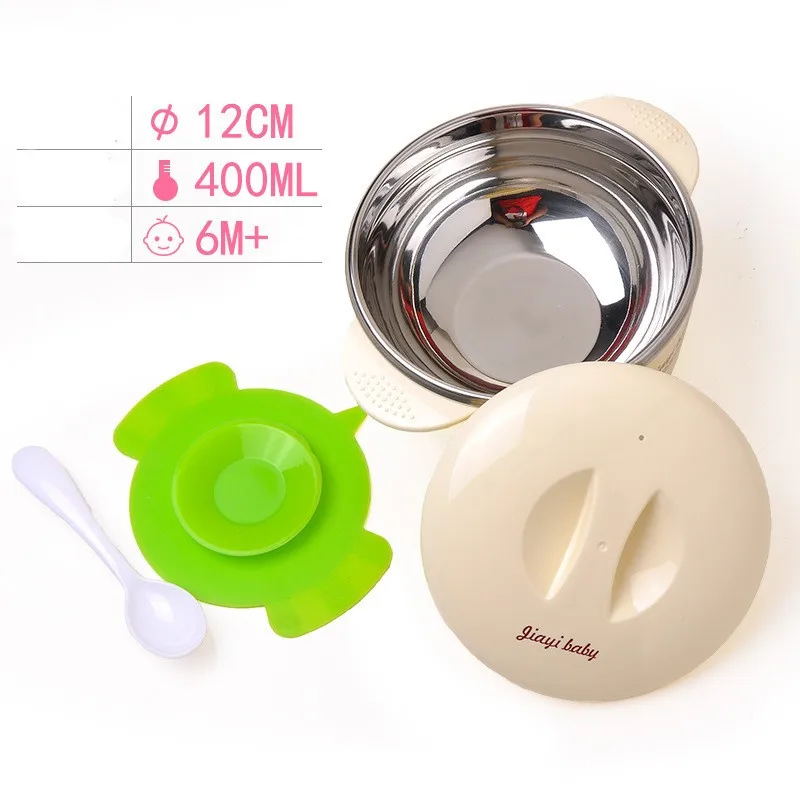 Bacia do Bebê Conjunto de Alimentação Placa de Sucção Livre de Aço Tigelas do Bebê com Tampa Copo Ursos Tigela Bebê Inoxidável Colher Crianças Louça Conjunto Bpa 11 ursos tigela bebê placa de sucção bpa