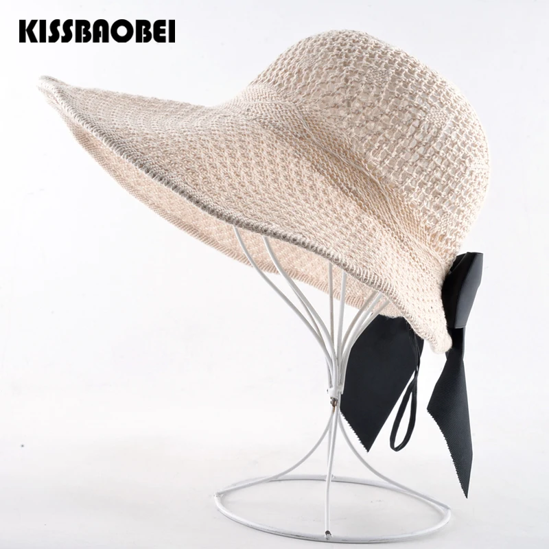 

Empty Sun Hats For Women Beach Straw Panama Cap Ladies Floppy Wide Brim hat women Summer Seaside Visor Caps Women Chapeu