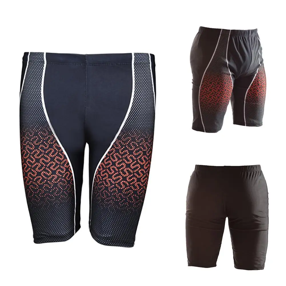 Men's Knee Length Swimming Trunks Fashionable Quick Drying Tight